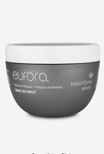  Eufora Moisture Masque. Does your hair lack moisture? Does it need immediate deep penetrating conditioning benefits?  Ultra-rich masque, restores critical moisture loss from heat styling, professional services and environmental stresses. Leaves hair soft, shiny and touchable without adding any weight.   