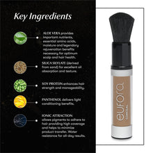 Load image into Gallery viewer, CONCEAL provides on the go temporary root touch up in a mess-free, self-dispensing brush. Spritz ELEVATE finishing spray to set the iconic powder in place.  Lightweight temporary root touch-up powder to instantly blend unwanted grey and regrowth.  Available in five shades: Black, Dark Brown, Brown, Auburn, Blonde.

