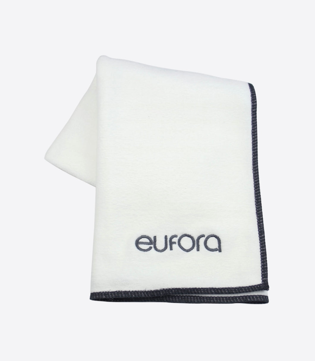 Eufora Microfiber Towel. Treat your tresses with this super absorbent lint free microfiber towel.Reduce Frizz, Protect Shine. Always Blot. Never Rub. 