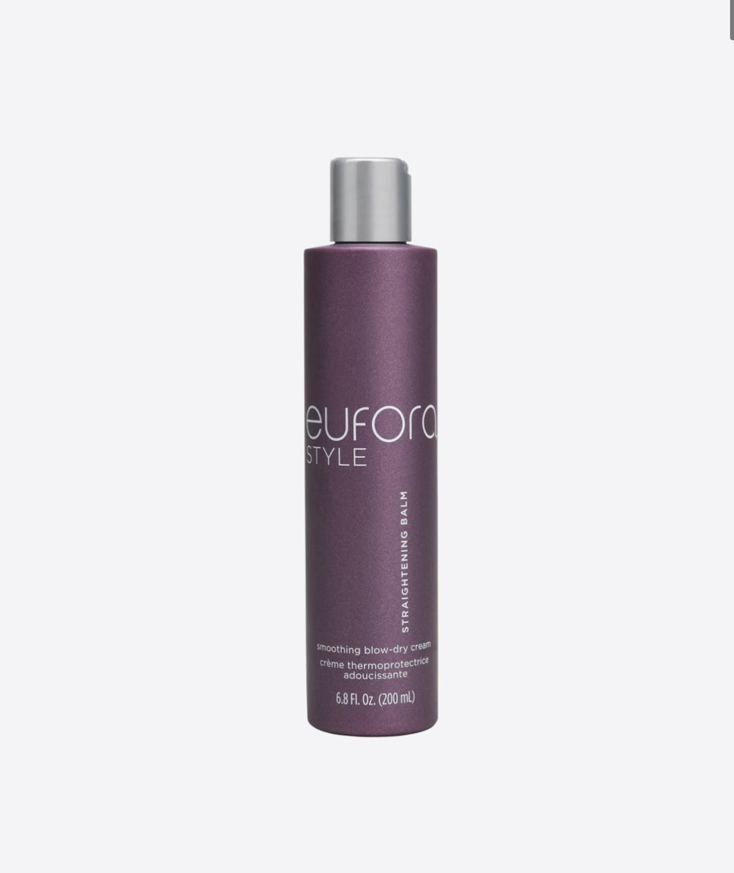 Eufora Straightening Balm is A dual-purpose blow-dry cream with exceptional leave-in conditioning benefits. provides lasting smooth and shiny results with excellent frizz protection. Straightens and smoothes frizzy, curly, and wavy hair with staying power. Hair is soft and moveable without a stiff or tacky feeling.