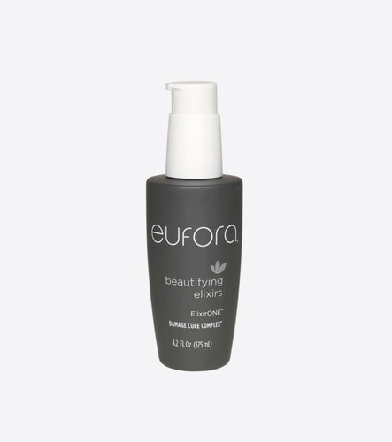 Eufora Beautifying Elixir One . Hair perfecting potion syncs with the hair to create unprecedented movement and incredible shine. Has Damage Cure complex and Vibrant Colour complex to protect and nourish your hair.