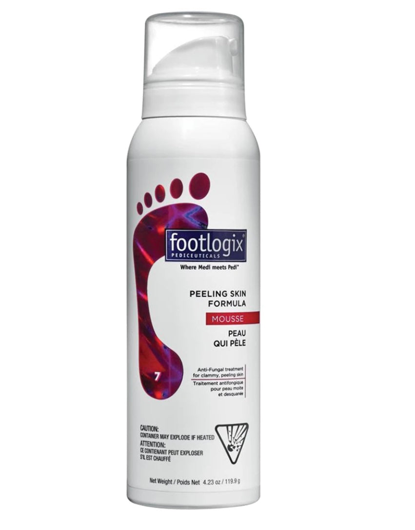 Footlogix peeling skin formula, with Dermal Infusion Technology®, provides relief of peeling, scaling, itching between the toes and irritation associated with fungal infections.