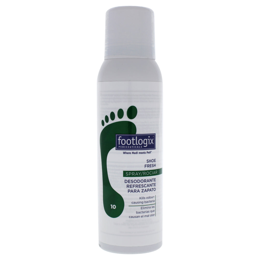 Formulated with Tea Tree oil, this formula effectively kills odor-causing bacteria in shoes in seconds and leaves a refreshing scent. Formula will not harm leather or canvas. Easy to use spray allows for a controlled and targeted application. SIZE:  125 ml / 4.23 fl. oz. Shoe Deodorant Spray