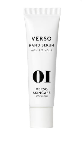 SKIN RENEWING HAND CARE TREATMENT WITH RETINOL 8 Verso Hand Serum with Retinol 8 delivers skin renewing treatment for the hands. Regular use of this serum effectively rejuvenates the skin on the back of the hands.