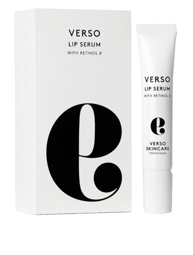 A SOFTENING AND ANTI-AGING LIP SERUM WITH RETINOL 8 Verso Lip Serum is powered by Retinol 8 to keep your lips soft and plump. It delivers effective anti-aging treatment and reduces the appearance of minor dark spots and fine lines around the lips.